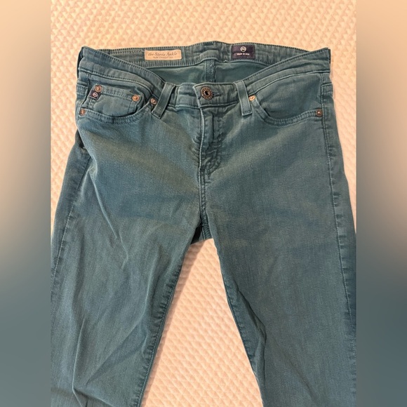 Ag Adriano Goldschmied Jeans - The Stevie Ankle Slim Straight Leg - Teal - Picture 3 of 9